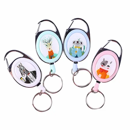 Clip Drawstring Badge Reel Keychain Clip Drawstring Badge Reel Keychain - Custom Aprons Now