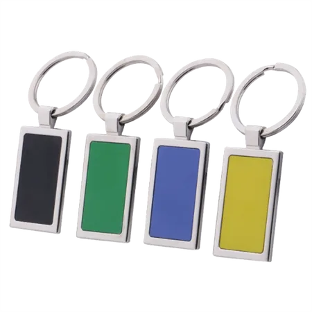 Colored Rectangle Metal Keychain Colored Rectangle Metal Keychain - Table Covers Now