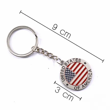 Custom US Flag Keychain Custom US Flag Keychain - Table Covers Now