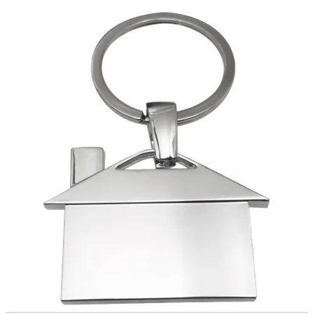 House-Shaped Metal Keychain House-Shaped Metal Keychain - Table Covers Now