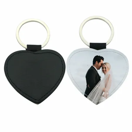 Heart Leather Keychain Heart Leather Keychain - Custom Aprons Now