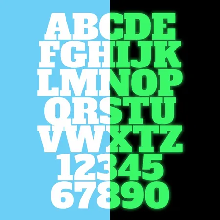 Alphanumeric Glow In The Dark Patches - Table Covers Now