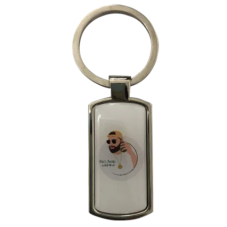 Straight Rectangle Metal Keychain Straight Rectangle Metal Keychain - Table Covers Now