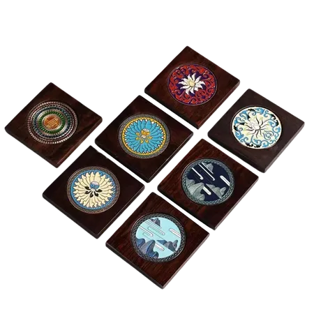 Customized Ebony Alloy Coaster - Custom Aprons Now