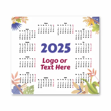 Floral Mouse Pad with Calendar Floral Mouse Pad with Calendar - Table Covers Now