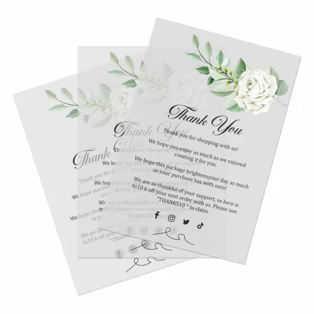 Transparent Cards - Custom Aprons Now