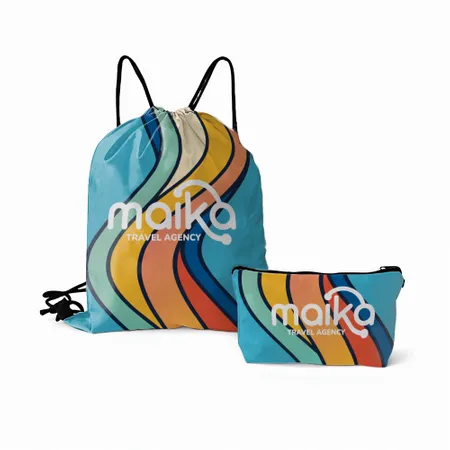 Drawstring Bag and Pouch Set Drawstring Bag and Pouch Set - Custom Aprons Now