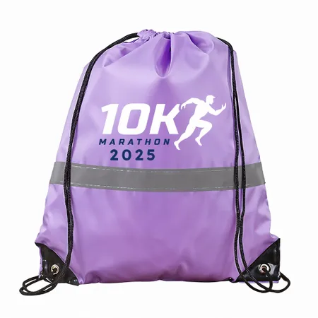 Drawstring Bags With Reflective Strip Drawstring Bags With Reflective Strip - Custom Aprons Now