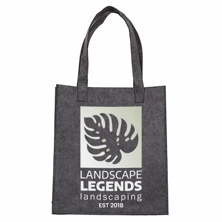 Small Light Gray Felt Mood Bag Small Light Gray Felt Mood Bag - Custom Aprons Now