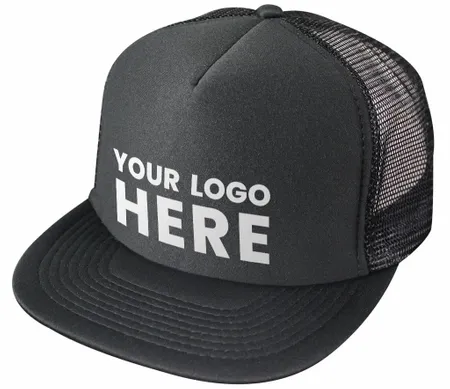 Nissun Cap 5 Panel Foam Trucker Hat Flat Bill - 5FBC - Custom Aprons Now