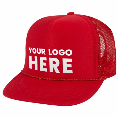 Otto 68-216 Youth Kids 5-Panel High Crown Foam Trucker Hat, Mesh Back - Custom Aprons Now