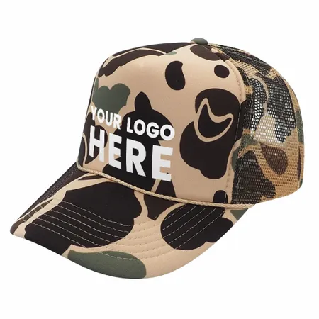Nissun CSC - Foam Trucker Camo Hat, 5-Panel Camouflage Cap Nissun CSC - Foam Trucker Camo Hat, 5-Panel Camouflage Cap - Table Covers Now