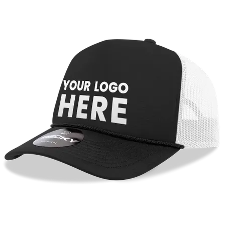 Decky 212 5 Panel High Profile Foam Trucker Hat, 3-Tone Colors Decky 212 5 Panel High Profile Foam Trucker Hat, 3-Tone Colors - Table Covers Now