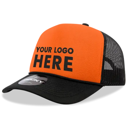Decky 220 Blank 2-Tone Neon Foam Trucker Hats - Custom Aprons Now