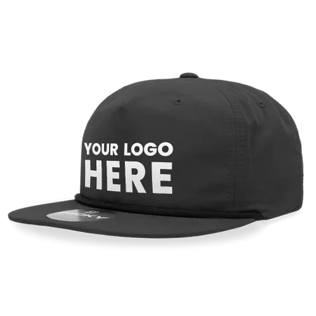 Decky 6032 - Classic Rope Cap, 5 Panel Flat Bill Hat, Snapback - Custom Aprons Now