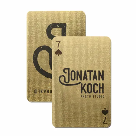 Brushed Gold Finish Playing Cards - Custom Aprons Now