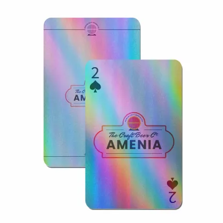 Holographic Silver Playing Cards - Custom Aprons Now