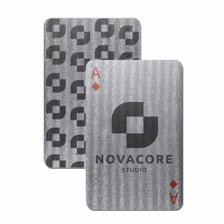 Brushed Silver Finish Playing Cards - Custom Aprons Now