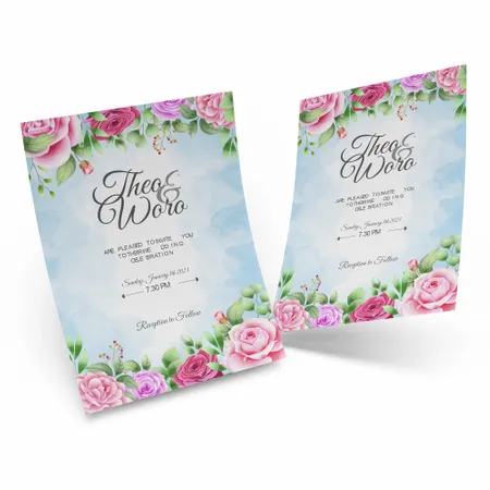 Floral Cards - Custom Aprons Now