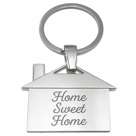 House-Shaped Metal Keychain - Table Covers Now