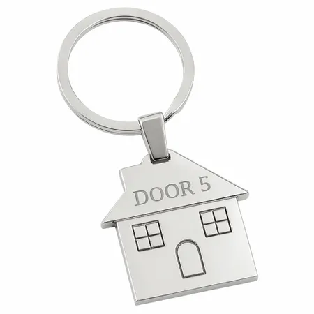 Happy Home Metal Keychain - Table Covers Now