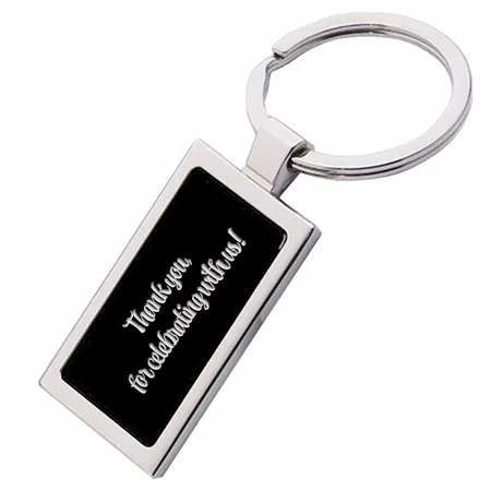 Colored Rectangle Metal Keychain - Table Covers Now