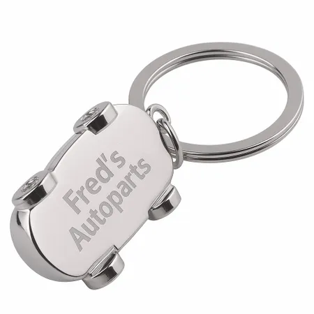 Intricate Car-shaped Metal Keychain - Table Covers Now