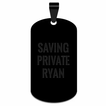 Sleek Military Dog Tag Metal Keychain - Table Covers Now