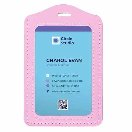 Custom PU Badge Holders - Custom Aprons Now