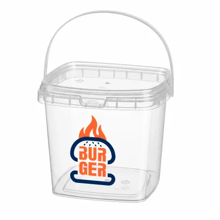 Square Transparent Drink Buckets - Custom Aprons Now