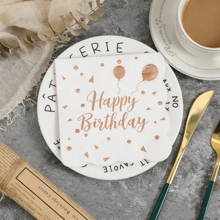 Scallop Foil Stamped Napkins - Table Covers Now