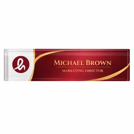 Acrylic Desktop Name Badges - Custom Aprons Now