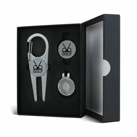 Deluxe Golf Divot Tool Set with Ball Markers - Custom Aprons Now