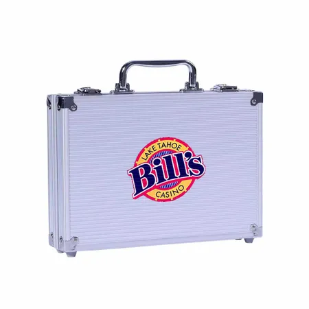100ct Aluminum Poker Chip Cases - Custom Aprons Now