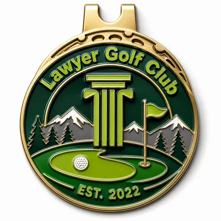 3D Ball Golf Marker with Hat Clips - Custom Aprons Now