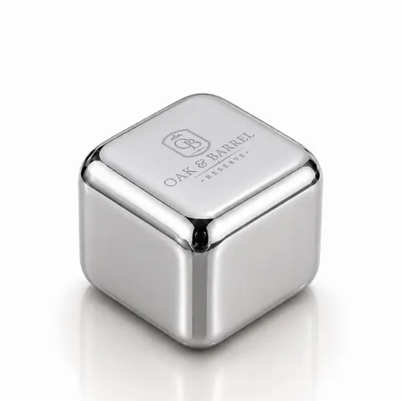Silver Stainless Steel Ice Cubes - Custom Aprons Now