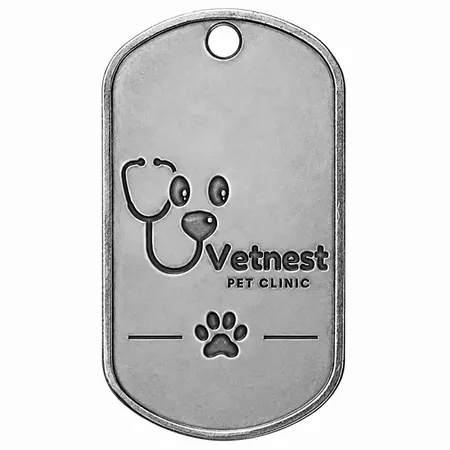3D Metal Dog Tags - Custom Aprons Now
