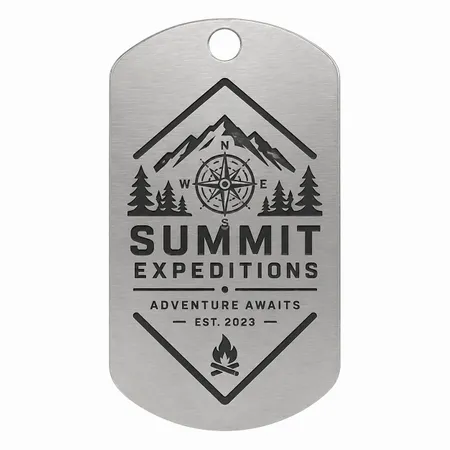 Laser Cut Metal Dog Tags - Custom Aprons Now