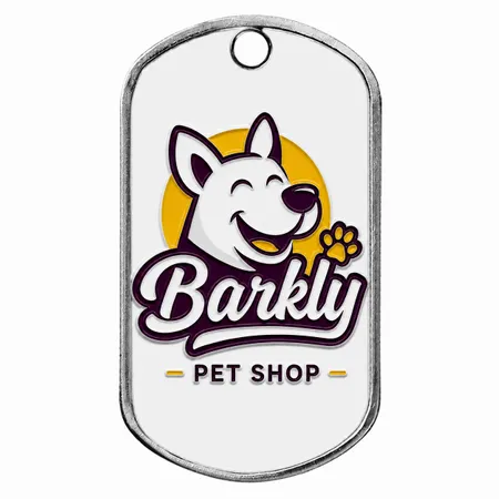 Hard Enamel Metal Dog Tags - Custom Aprons Now