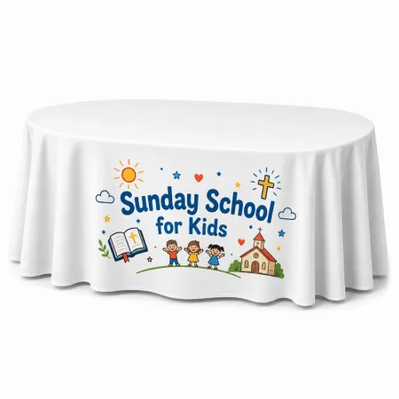 Custom Oval Table Covers - Table Covers Now