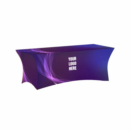 Purple Streaks Stretch Spandex Table Cover - Table Covers Now