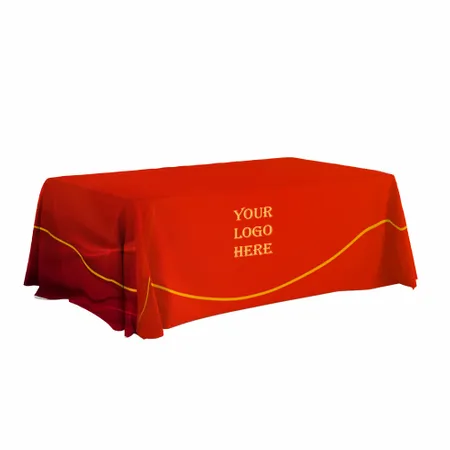 Red and Gold Accented Table Throw - Table Covers Now