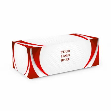 Red and White Bordered Fitted Table Cover - Table Covers Now