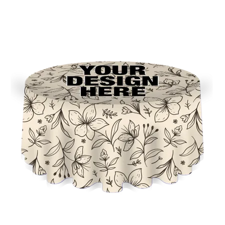 Floral Round Table Throw with Logo - Table Covers Now