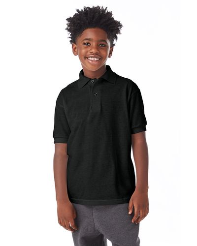 Hanes Youth 50/50 EcoSmart Jersey Knit Polo - TableCoversNow.Com