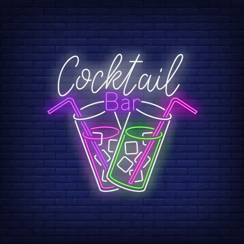 Cocktail Bar Neon - Custom Aprons Now