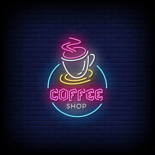 Coffee Shop Neon Sign - Custom Aprons Now