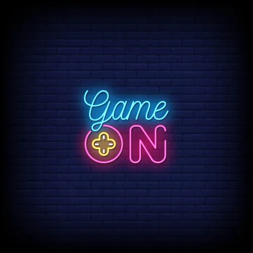 Game On Neon Sign - Custom Aprons Now