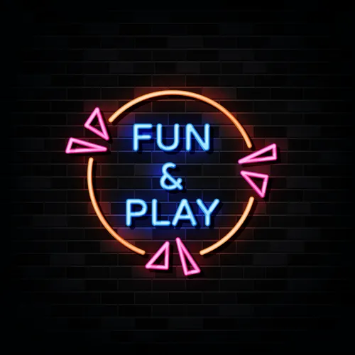 Fun & Play Neon Sign - Custom Aprons Now