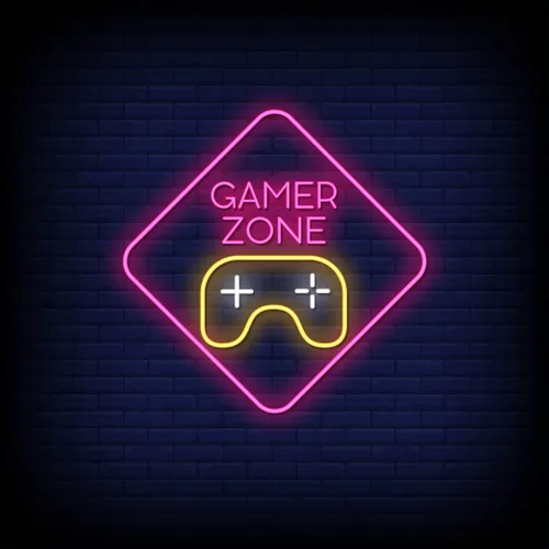 Gamer Zone Neon Sign - Custom Aprons Now